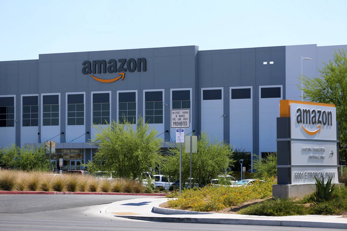 The Amazon Fulfillment Center, 6001 E. Tropical Parkway, in North Las Vegas, Wednesday, June 17 ...