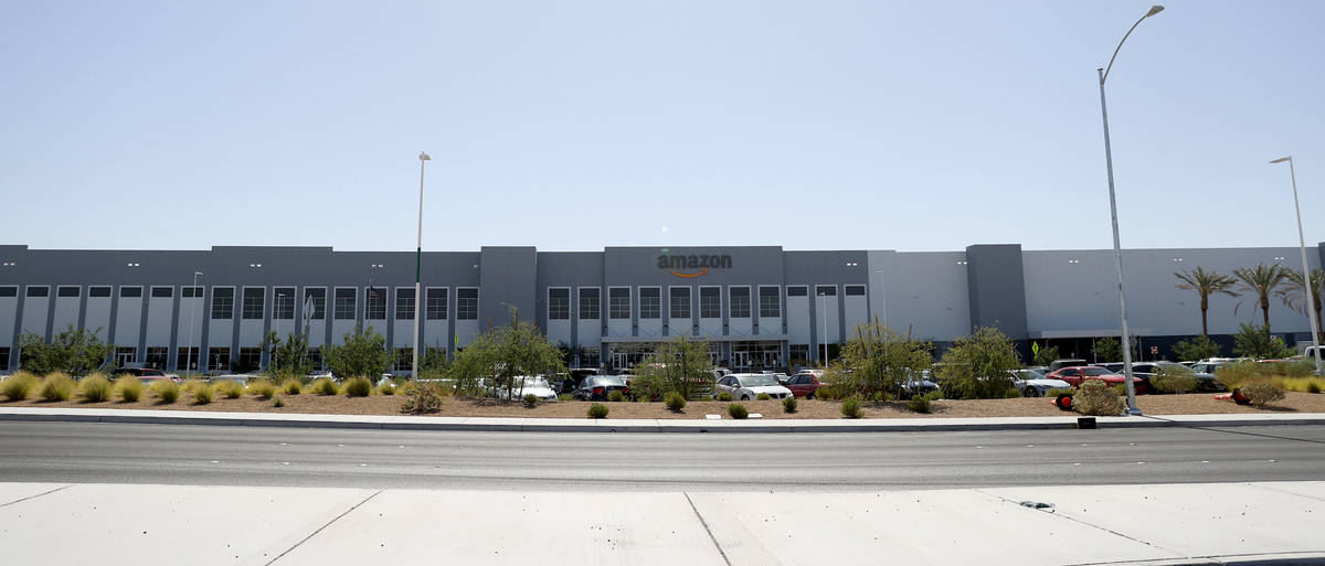 The Amazon Fulfillment Center, 6001 E. Tropical Parkway, in North Las Vegas, Wednesday, June 17 ...