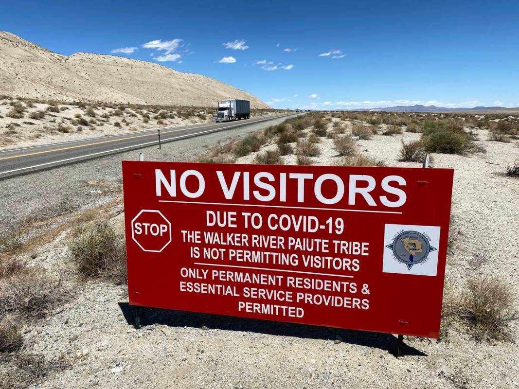 Walker River Paiute Tribe's Walker River Indian Reservation in Schurz is closed Thursday, June ...