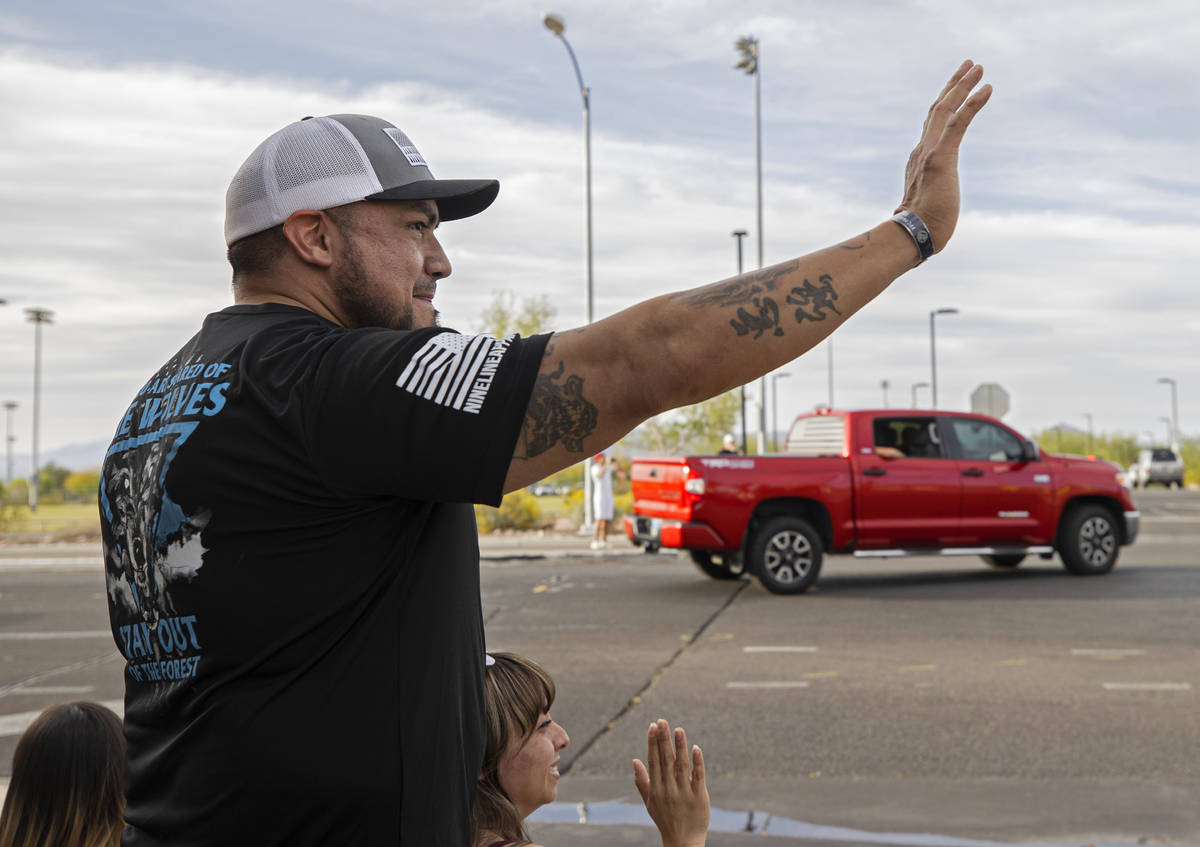 Richard Velasquez, top/left, father of Aaliyah Velasquez, 9, who was hit by a car and severely ...