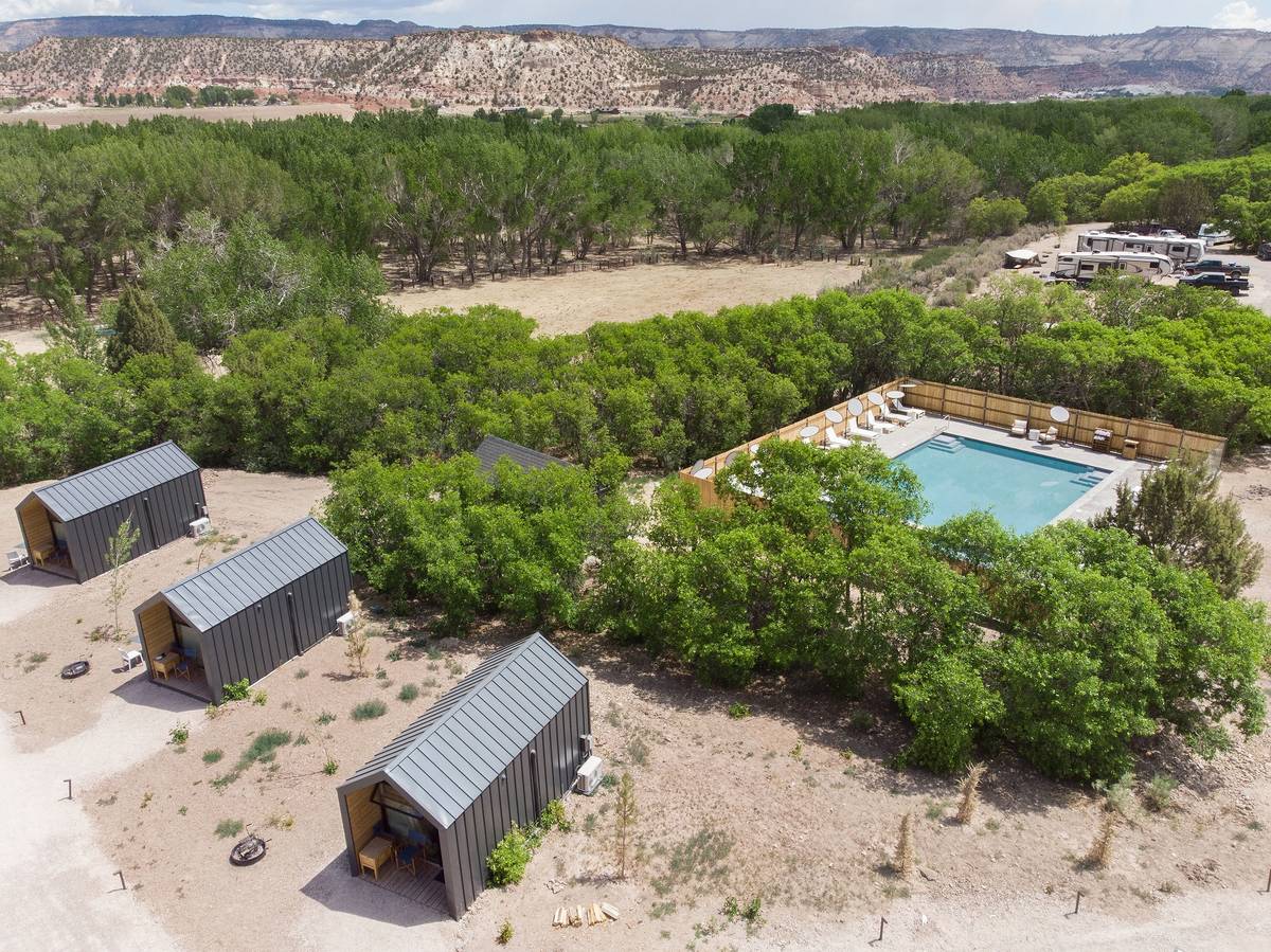 The pool area and some cabins. (Kim and Nash Finley)