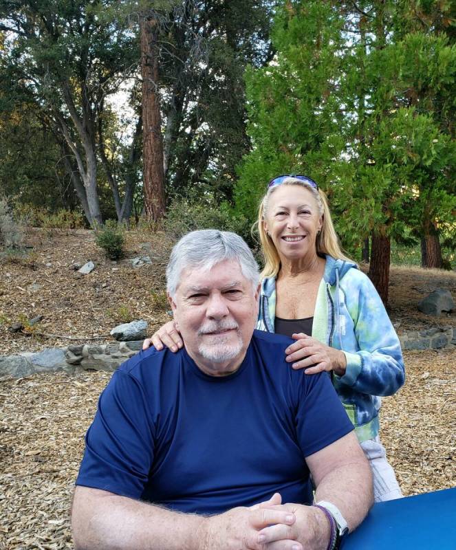 Gary and Chrisse Waddell are shown in the woods of Wrightwood, Calif., in a photo taken this Ju ...