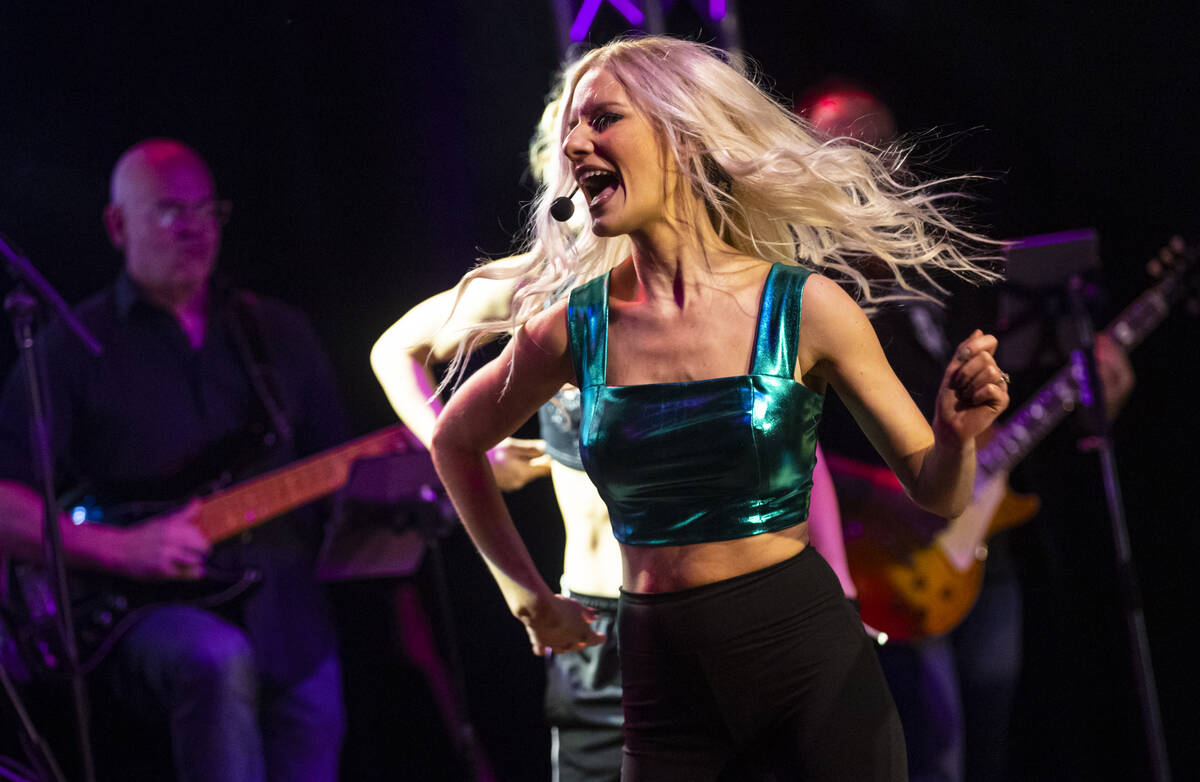 Christina Shaw performs during a "Monday's Dark" show celebrating Britney Spears at T ...