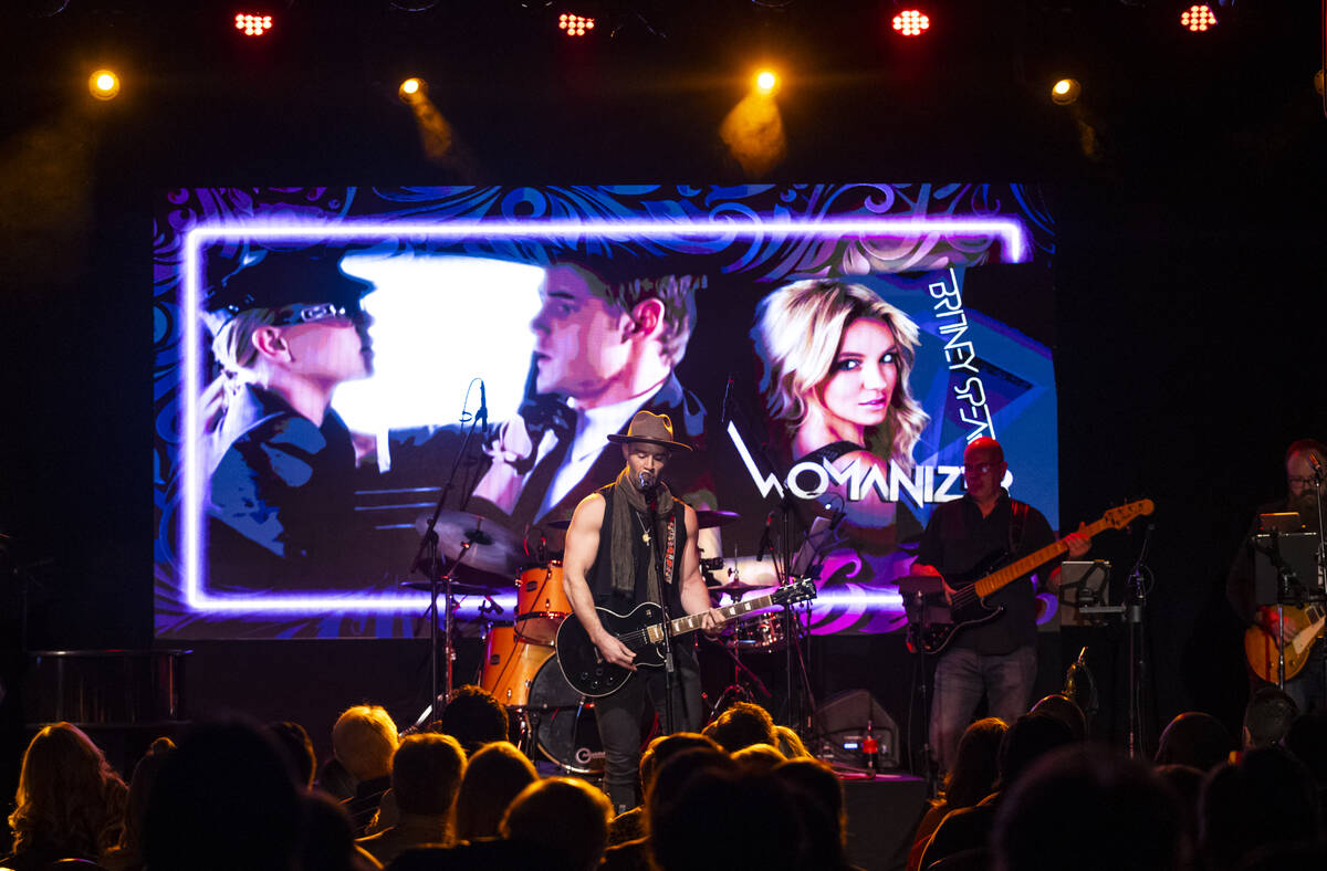 Andrew Diessner performs during a "Monday's Dark" show celebrating Britney Spears at ...