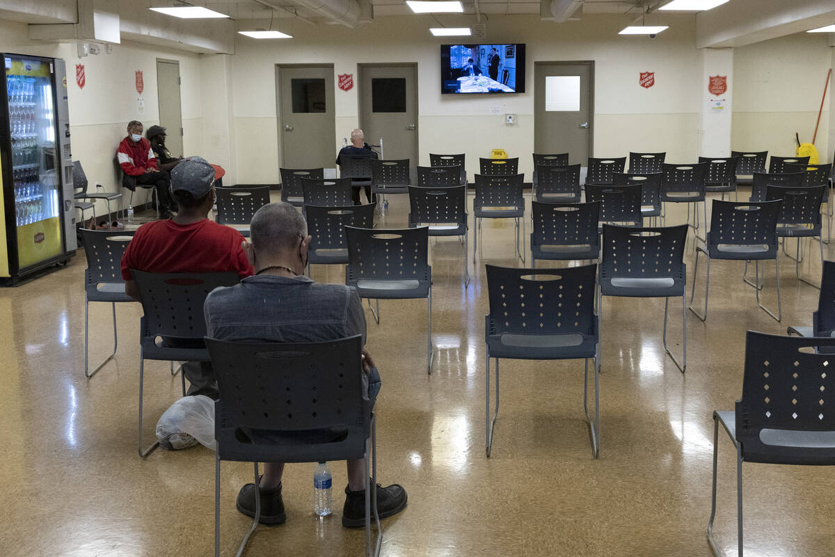 The cooling center at Salvation Army Southern Nevada opened for the second day of the season as ...