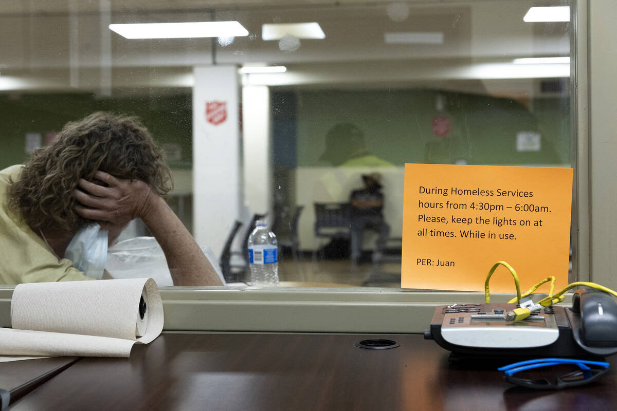 The cooling center at Salvation Army Southern Nevada opened for the second day of the season as ...