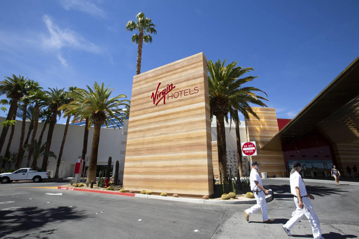 Virgin Hotels Las Vegas on Friday, April 30, 2021, in Las Vegas. (Ellen Schmidt/Las Vegas Revie ...