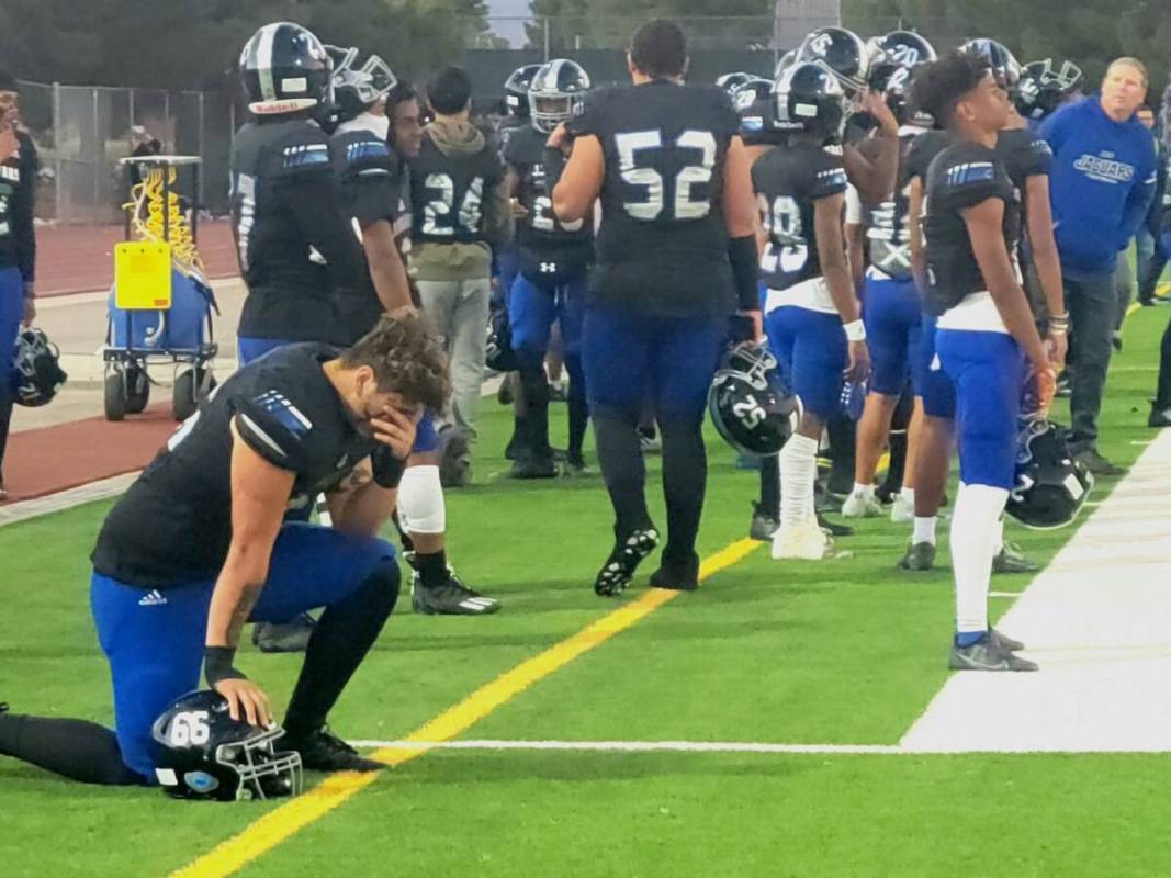 Desert Pines as it gets ready to play Palo Verde in a football playoff game Thursday, Oct. 27, ...