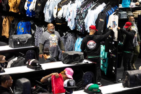 People browse the Culture King shop inside of the Forum Shops at Caesars in Las Vegas, Friday, ...