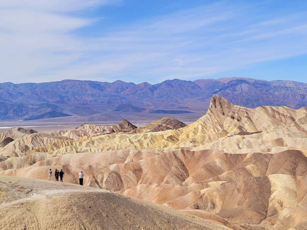 Zabriskie Point is among the most popular Death Valley stops. (Natalie Burt/Special to the Las ...