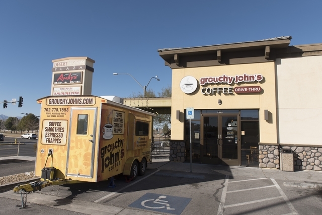 Grouchy John's Coffee is shown at 8520 S. Maryland Parkway Feb. 5. Jason Ogulnik/Las Vegas Review-Journal