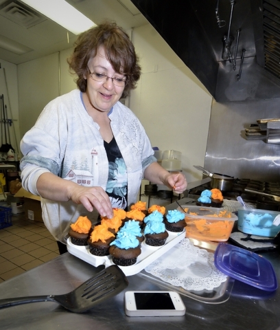 Kathy Bastian works in the kitchen of Gotta Love Cheesecake Feb. 6. Bill Hughes/Las Vegas Review-Journal