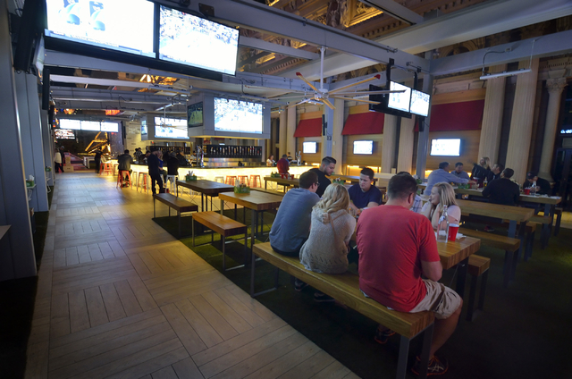 The interior of the Beer Park is shown at the Paris hotel-casino at 3655 Las Vegas Blvd. South in Las Vegas on Saturday, March 12, 2016. Bill Hughes/Las Vegas Review-Journal