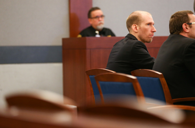 Jason Lofthouse looks on during his trial at the Regional Justice Center in Las Vegas on Tuesday, March 22, 2016.  (Chase Stevens/Las Vegas Review-Journal Follow @csstevensphoto)
