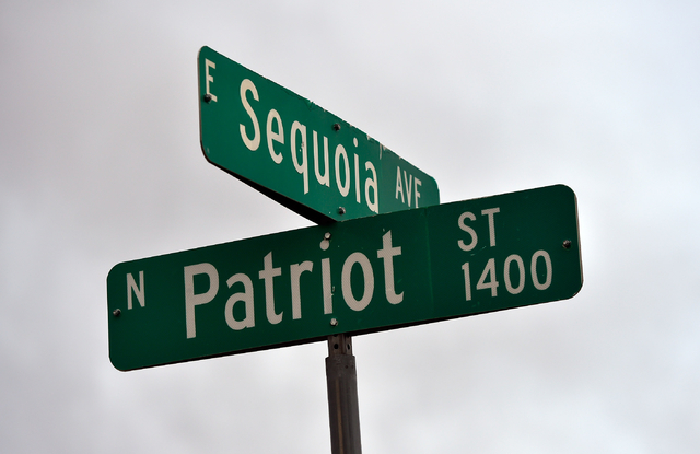 Patriot Street at Sequoia is seen Monday, April 25, 2016, in Las Vegas. (David Becker/Las Vegas Review-Journal Follow @davidjaybecker)
