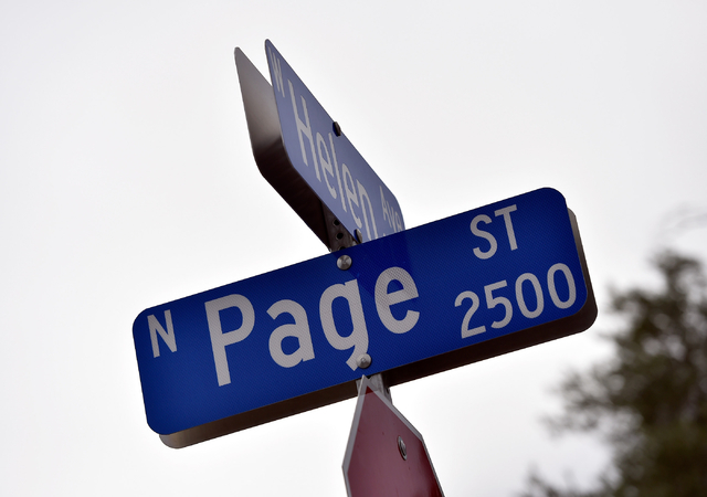 Page Street at Helen Avenue is seen Monday, April 25, 2016, in North Las Vegas. David Becker/Las Vegas Review-Journal Follow @davidjaybecker