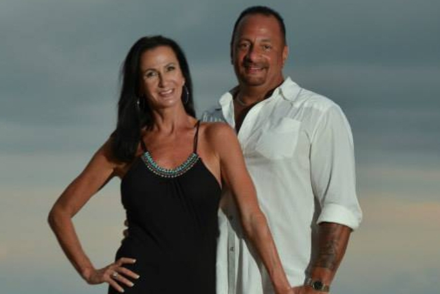 Vince and Donna Maltese pose together in a photo posted to Facebook in August 2015. The woman was found dead in the couple's Indio, Calif., home Monday night, and the man, a suspect in her death,  ...