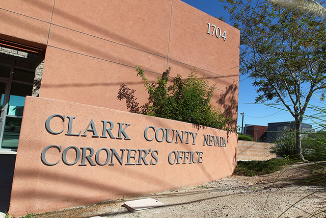 The Clark County Coroner's Office is seen at 1704 Pinto Ln. in Las Vegas on Monday, Sept. 15, 2014. (Chase Stevens/Las Vegas Review-Journal)