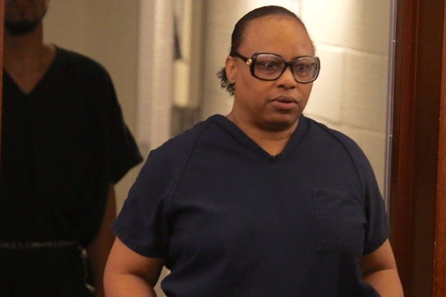 Brenda Stokes Wilson, convicted of killing a 10-year-old girl and slashing a Bellagio blackjack dealer, appears at her sentencing at Regional Justice Center on Monday, May 16, 2016. She received a ...