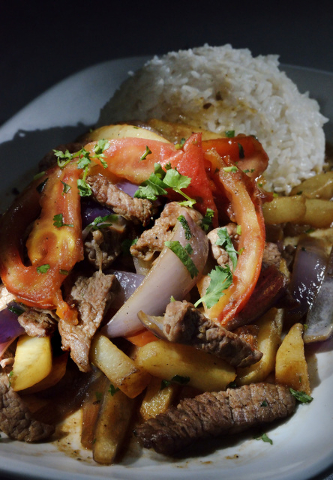 The Lomo Saltado, featuring lean beef with sauted tomatoes and onions with rice, is shown at Las Americas at 2319 S. Eastern Ave. in Las Vegas June 17, 2016. Bill Hughes/Las Vegas Review-Journal
