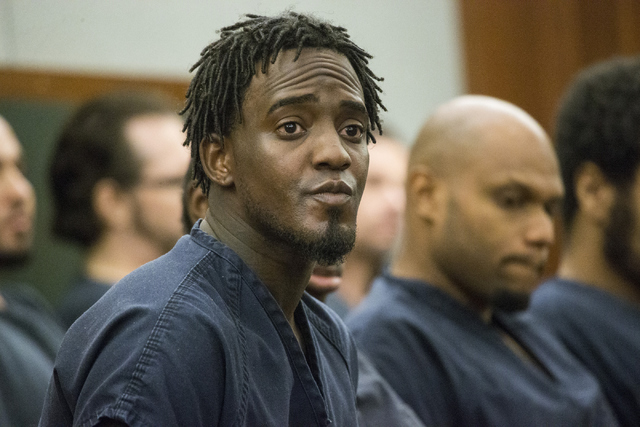 Devonte Wash, charged in the 2009 shooting death of 16-year-old Aric Brill, appears in court at the Regional Justice Center on Wednesday, July 13, 2016, in Las Vegas. (Erik Verduzco/Las Vegas Revi ...