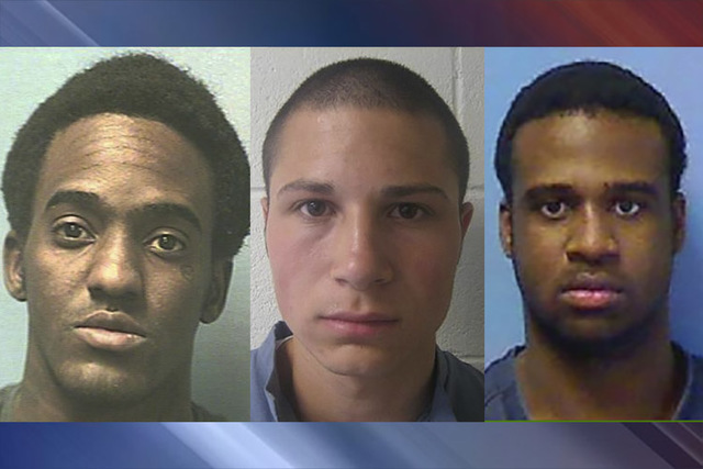 Three of the four men indicted in the fatal shooting of Aric Brill in 2009. From left to right: Devonte Wash, Nadin Hiko and Devon Phillips. (Nevada Department of Corrections)