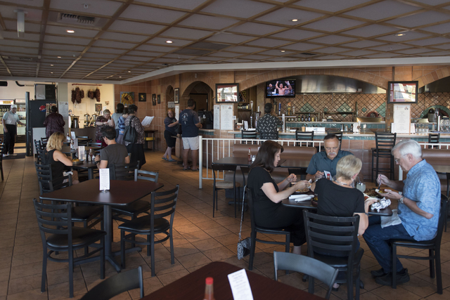 The dining area of Carlito's Burritos/Live Fire Q at 4300 E. Sunset Rd. in Henderson is seen Friday, July 15, 2016. Jason Ogulnik/Las Vegas Review-Journal
