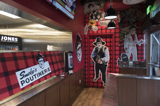 The interior of Smoke's Poutinerie at Pawn Plaza in Las Vegas is seen Friday, July 8, 2016. (Jason Ogulnik/Las Vegas Review-Journal)
