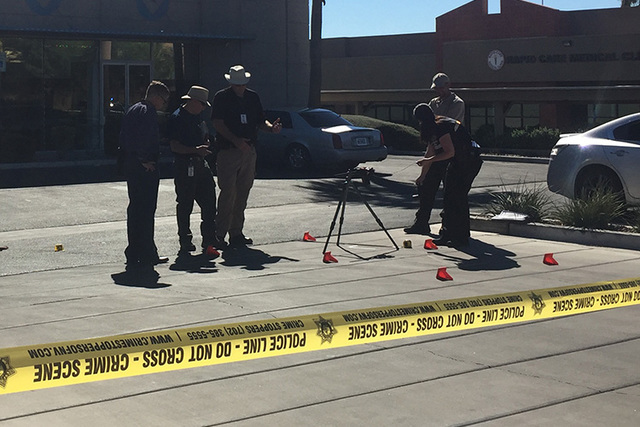 A man was killed in a shooting in Las Vegas’ Chinatown district. (Rachel Hershkovitz/Las Vegas Review-Journal)