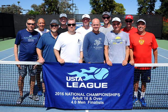 A men’s tennis team from Las Vegas finished second at the United States Tennis Association 18 or older national championship held Sept. 28, 2016, at Rancho Las Palmas Resort in Rancho Mirage, Ca ...