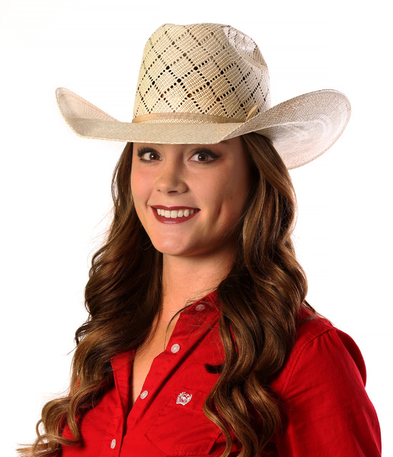 Senior Kendra Cates of the UNLV rodeo team shows how to dress like a cowgirl for National Final ...