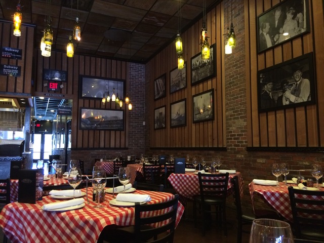 The interior of Grimaldi's at Boca Park harkens back to Brooklyn, in a nod to the type of pizza it makes in its brick ovens. Jan Hogan/View