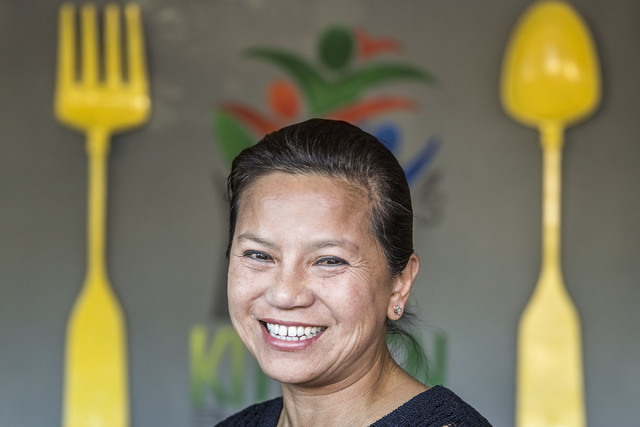 Chanthy Walsh is the owner and founder of KIT's Kitchen in Henderson, a not-for-profit restaurant helping at-risk youth gain skills in the hospitality industry. (Benjamin Hager/Las Vegas Review-Jo ...
