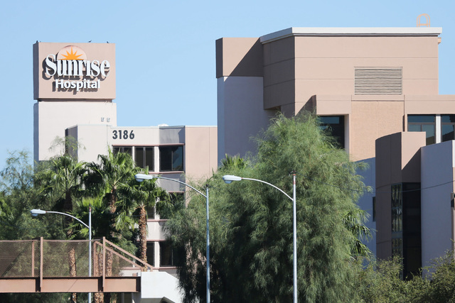 Sunrise Hospital and Medical Center in Las Vegas is seen on Thursday, Oct. 20, 2016. (Brett Le Blanc/Las Vegas Review-Journal Follow @bleblancphoto)