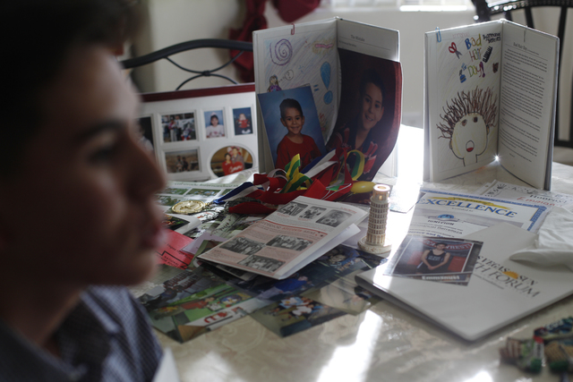 Emmanuel Berrelleza, 17, talks to the Review-Journal in front of his awards and photos at his home on Wednesday, Feb. 9, 2017, in Las Vegas. (Rachel Aston/Las Vegas Review-Journal) @rookie__rae