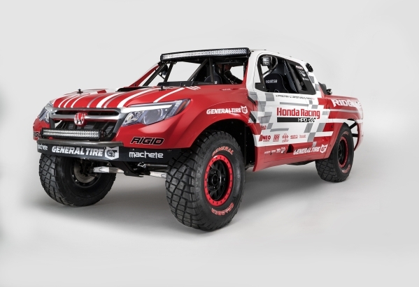 Ridgeline Baja Race Truck hints at the styling direction for the all-new 2017 Ridgeline pickup.