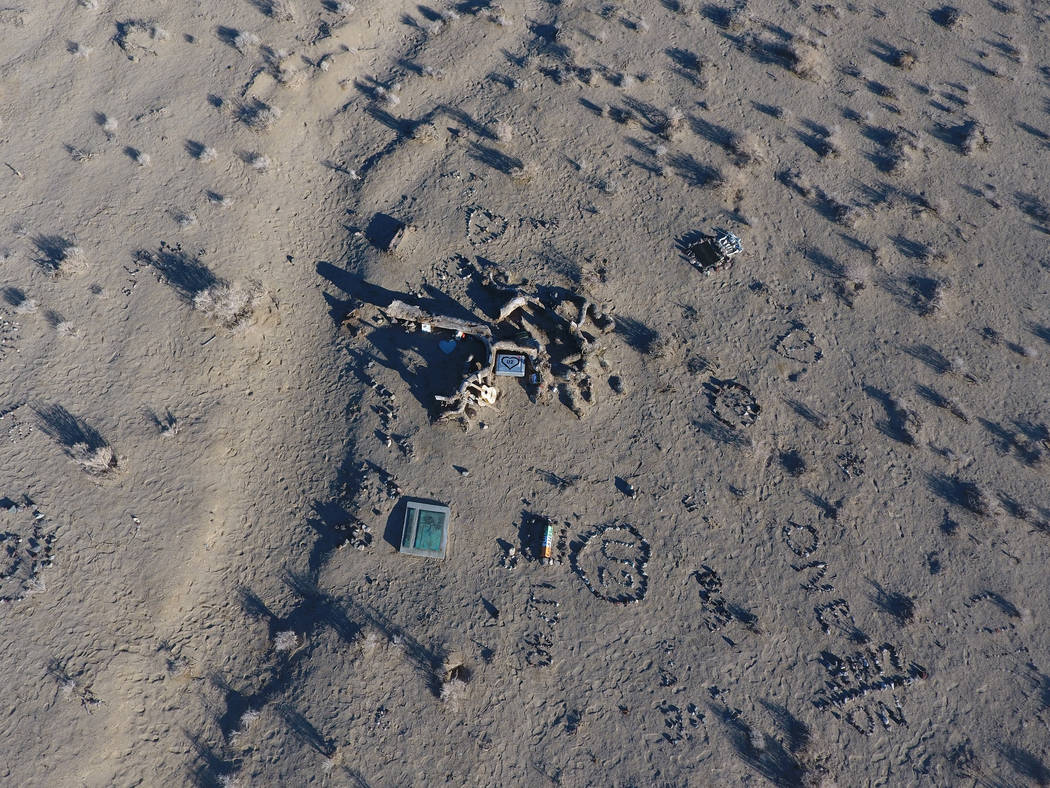 The remnants of the Joshua tree on the U2 album artwork rest in the dirt just west of Death Val ...