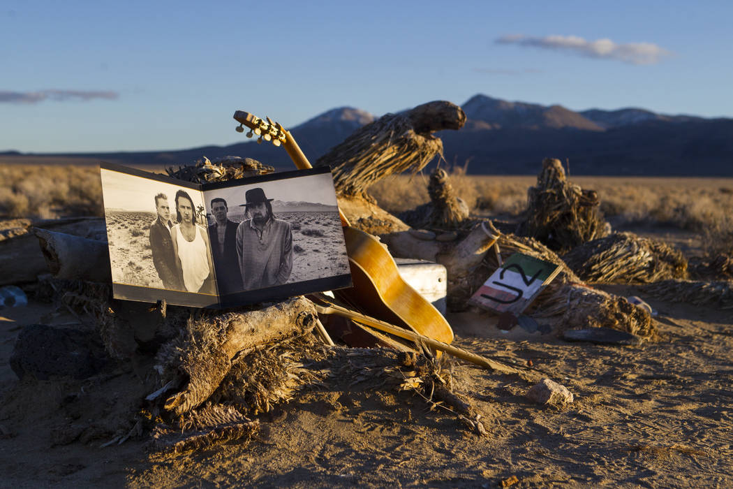 The remains of the tree featured in the album artwork of U2's 1987 album "The Joshua Tree" is s ...