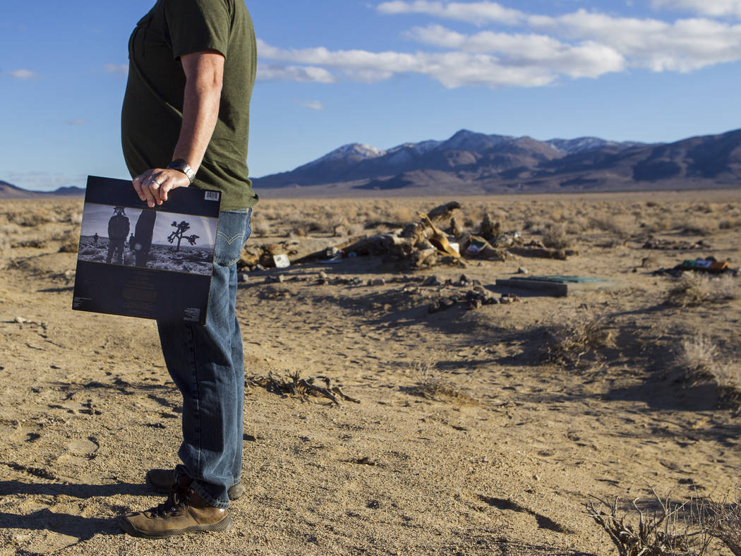 The remains of the tree featured in the album artwork of U2's 1987 album "The Joshua Tree" is s ...