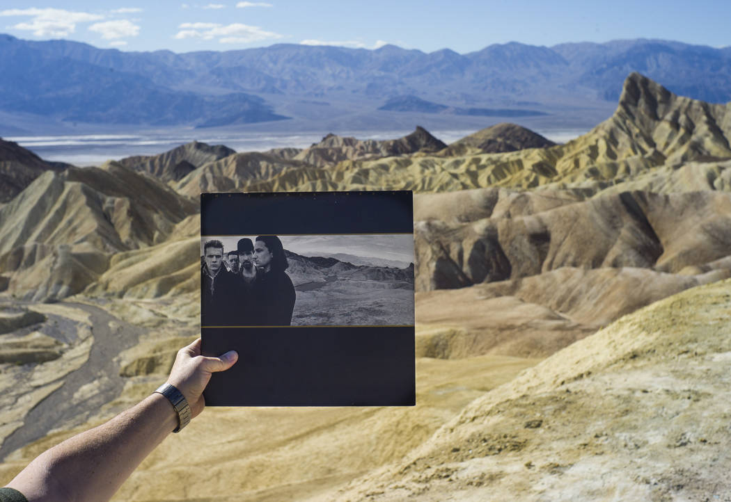 Zabriskie Point, featured in the album artwork of U2's 1987 album "The Joshua Tree," is shown w ...