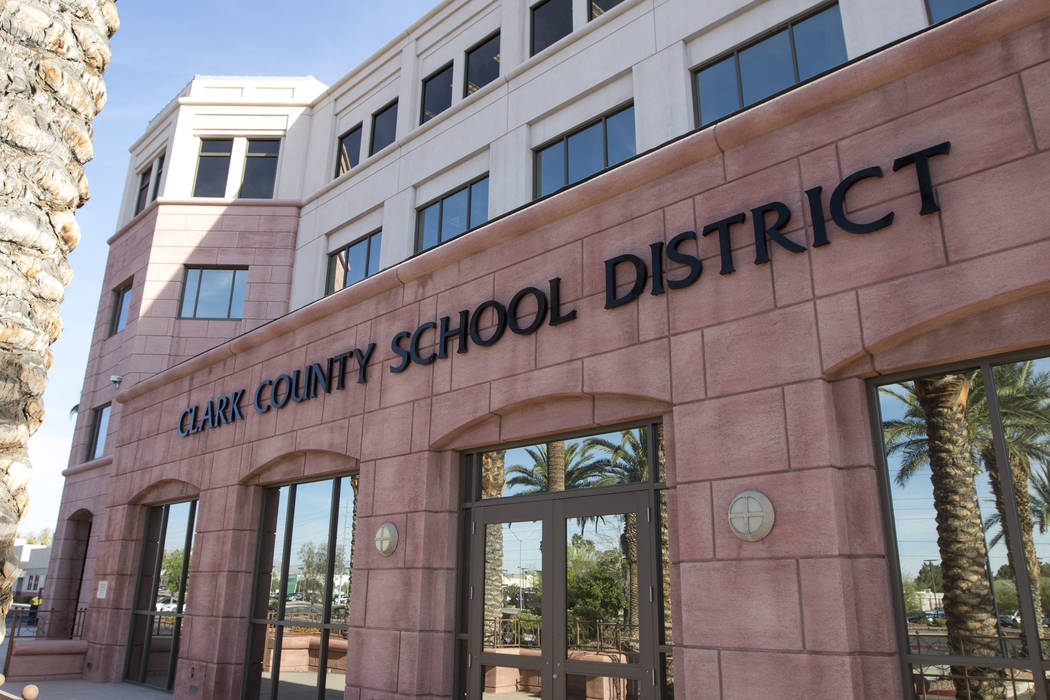 Clark County School District administration building located at 5100 West Sahara Ave. in Las Vegas on. (Richard Brian Las Vegas Review-Journal)