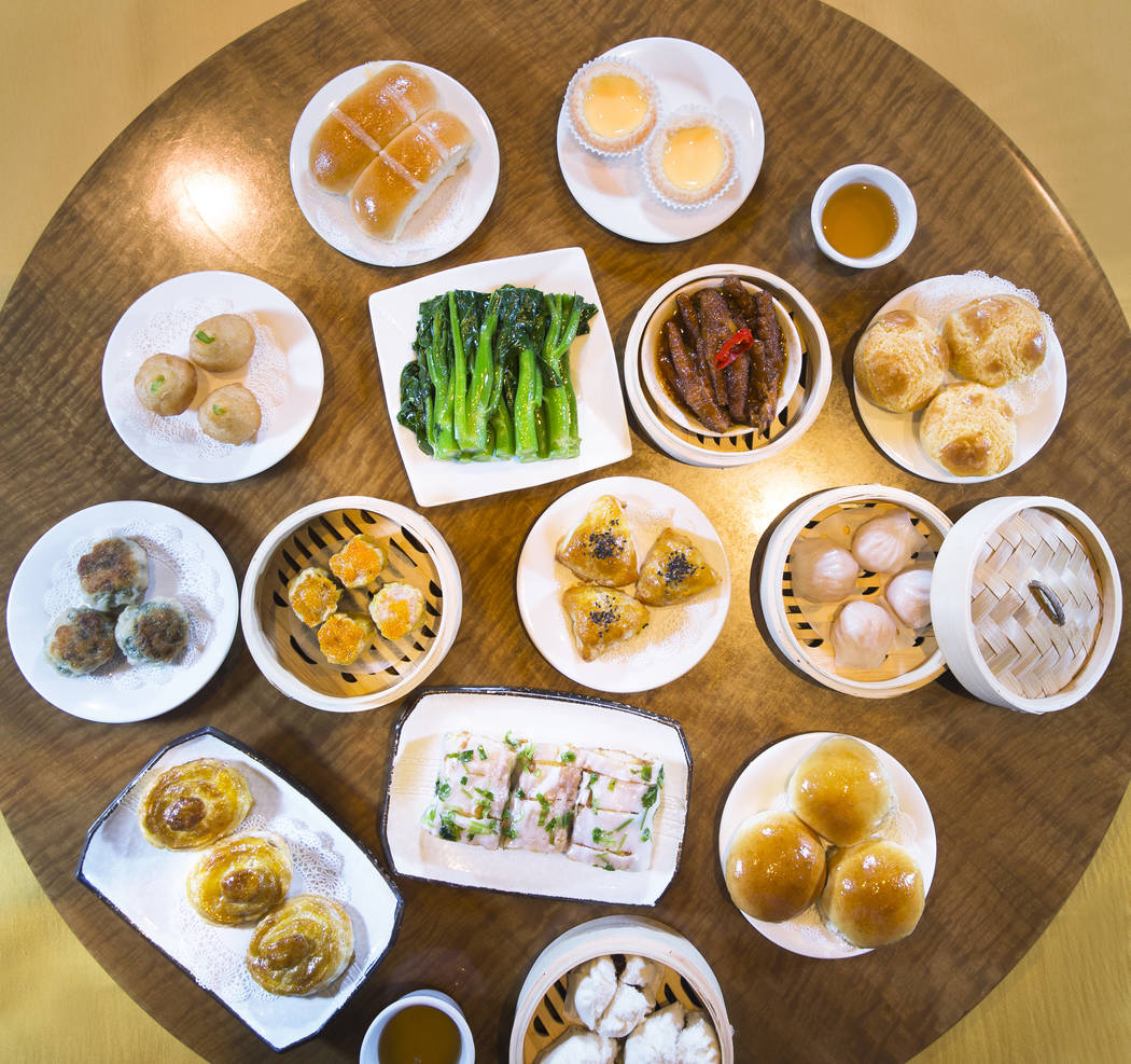 A sample of the dim sum menu served in small steamer baskets or plates at Ping Pang Pong on Wed ...