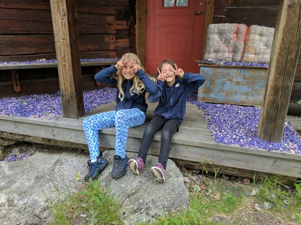 Shane Peterson's two girls, Clara, left, and Frida, during a recent trip to Sweden. Courtesy of ...