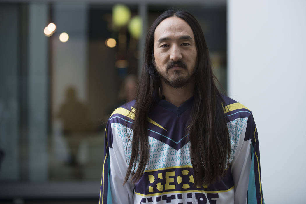 Steve Aoki seen on The Morning Show on Tuesday, Oct. 28, 2014, in Toronto, Canada. (Photo by Arthur Mola/Invision/AP)