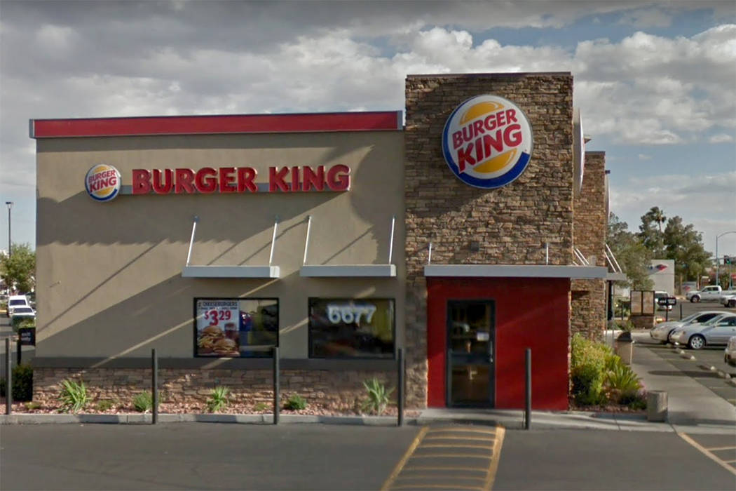 A Burger King restaurant at 6677 W. Cheyenne Ave. in Las Vegas is shown in this screenshot. (Google)