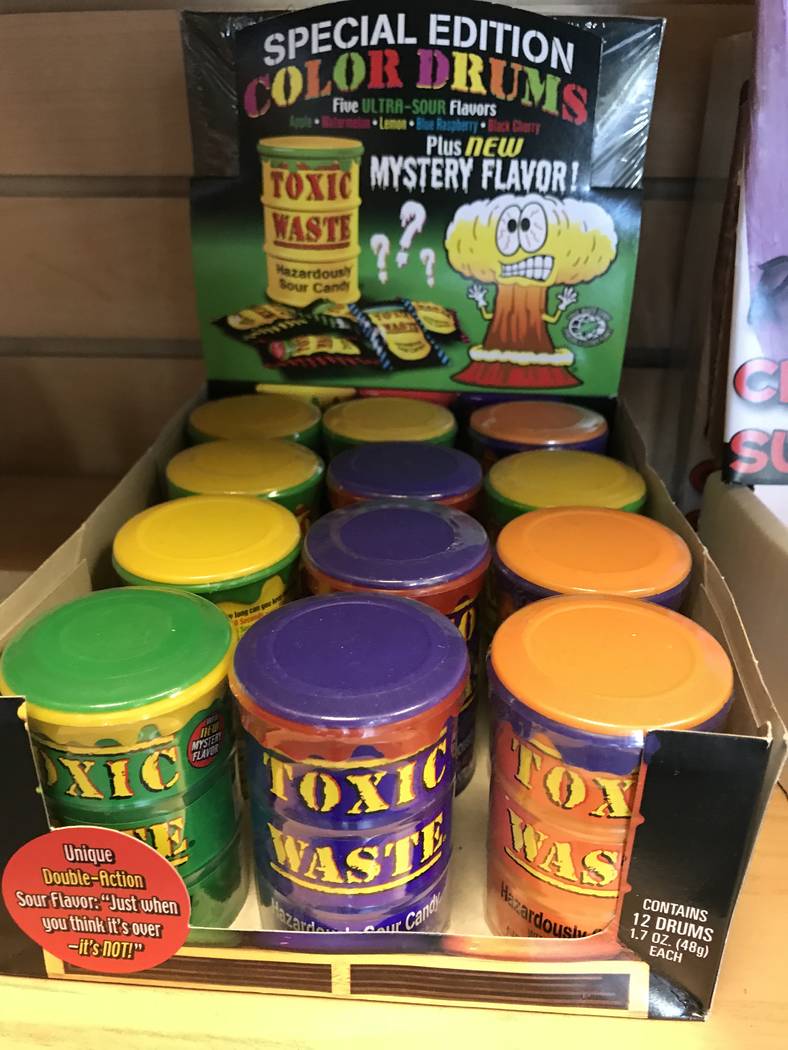 Toxic Waste sour candy at Chumlee's Candy on the Boulevard (Al Mancini/Las Vegas-Review-Journal)