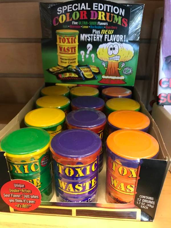 Toxic Waste sour candy at Chumlee's Candy on the Boulevard (Al Mancini/Las Vegas-Review-Journal)