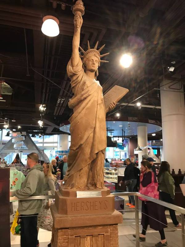 Chocolate Statue of Liberty at Hershey World (Al Mancini/Las Vegas-Review-Journal)