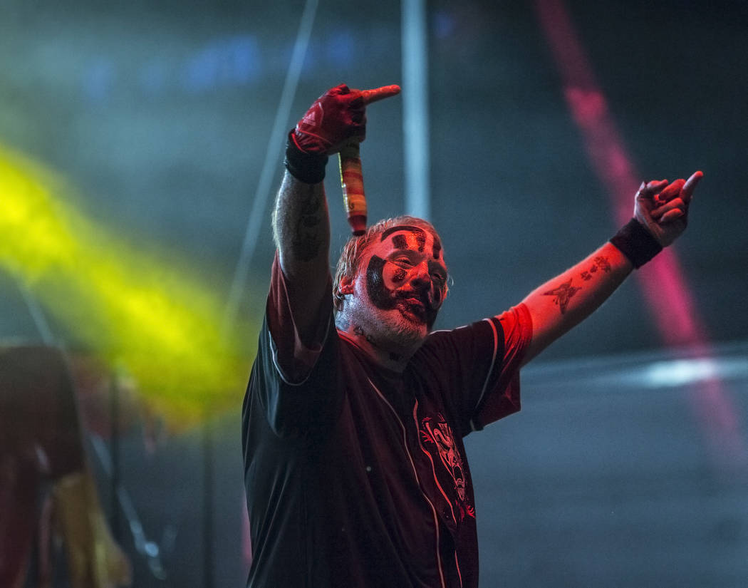 Insane Clown Posse's Shaggy 2 Dope fires up the crowd during Juggalo Weekend on Saturday, February 17, 2018, at Fremont Country Club, in Las Vegas. Benjamin Hager Las Vegas Review-Journal @benjami ...