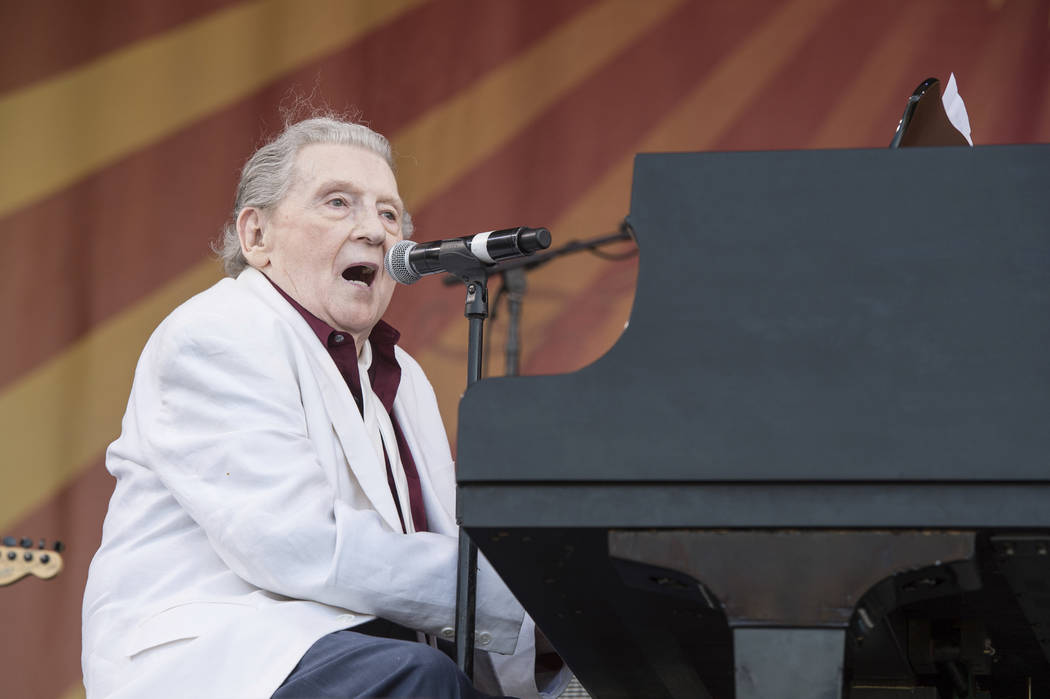 Jerry Lee Lewis performs during the New Orleans Jazz & Heritage Festival on May 2, 2015, in New Orleans. (Photo by Amy Harris/Invision/AP)